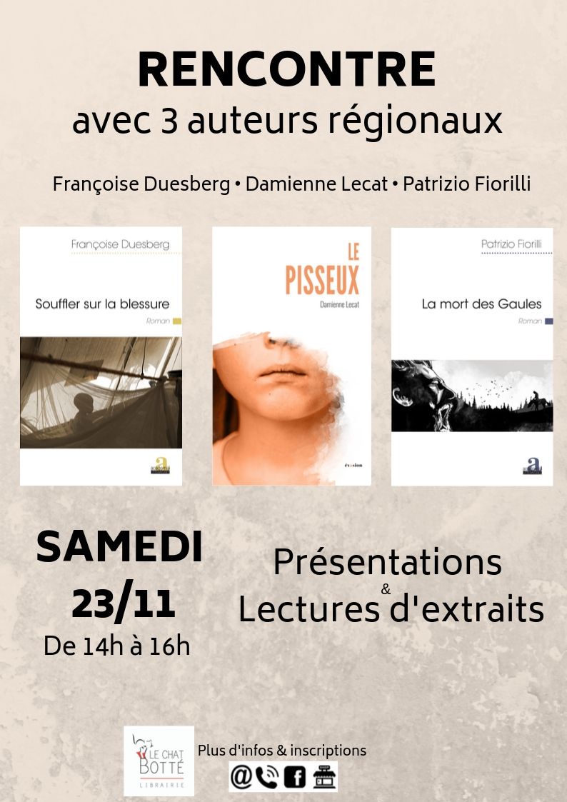 Rencontre avec 3 auteurs régionaux