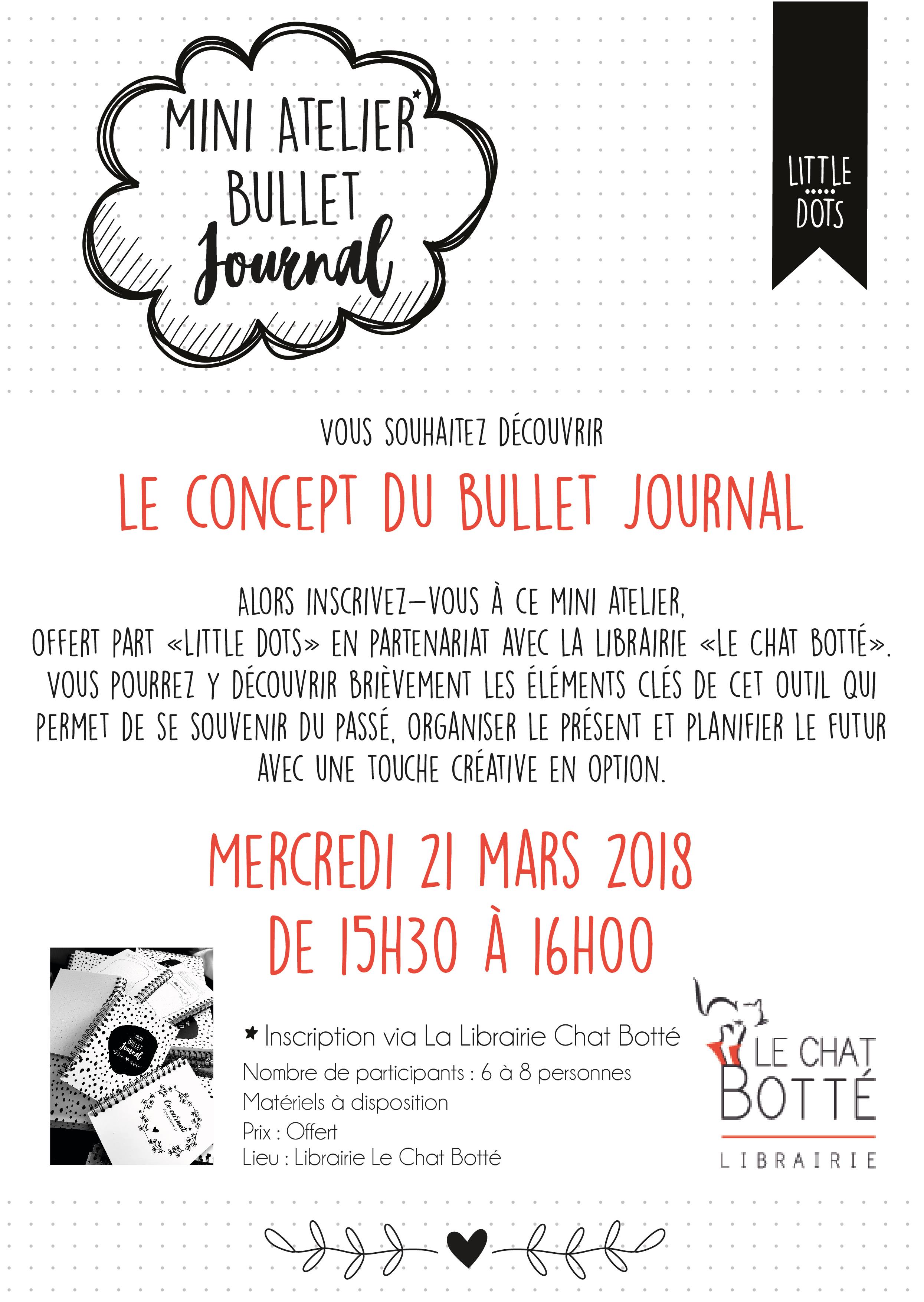 Mini atelier Bullet Journal » Librairie le Chat Botté